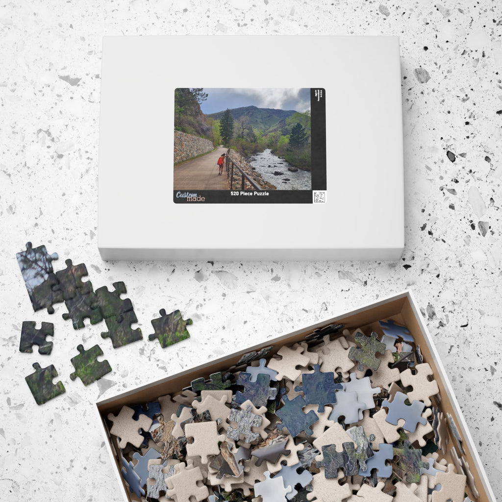 Puzzle - Girl Walking Along Clear Creek in Golden CO in Spring