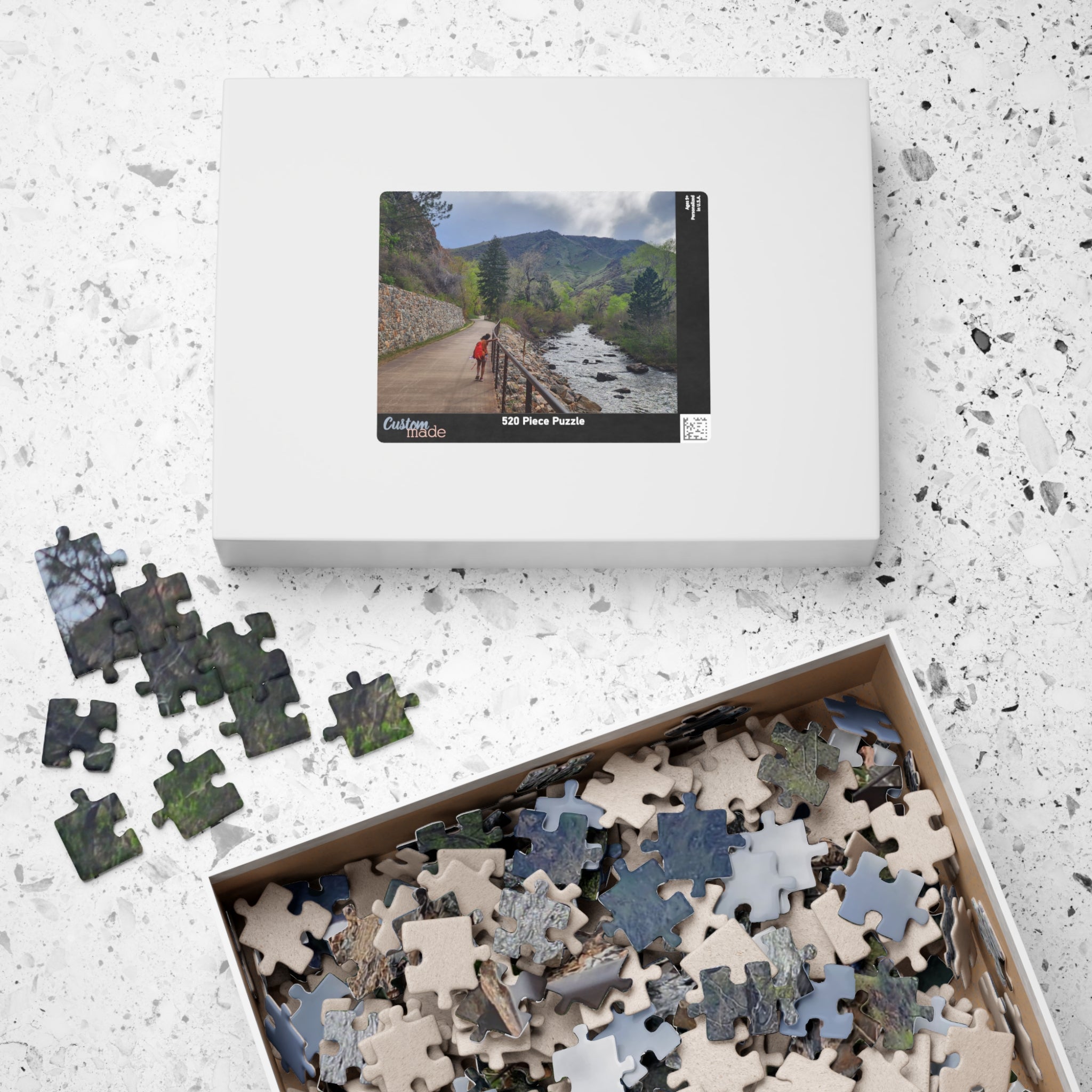 Puzzle - Girl Walking Along Clear Creek in Golden CO in Spring