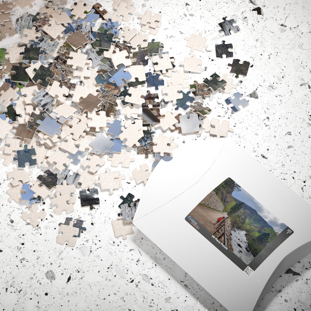 Puzzle - Girl Walking Along Clear Creek in Golden CO in Spring